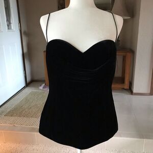 Giorgio Armani Velvet Silk Draped Camisole tank Top Made in Italy 44 Medium Y2k